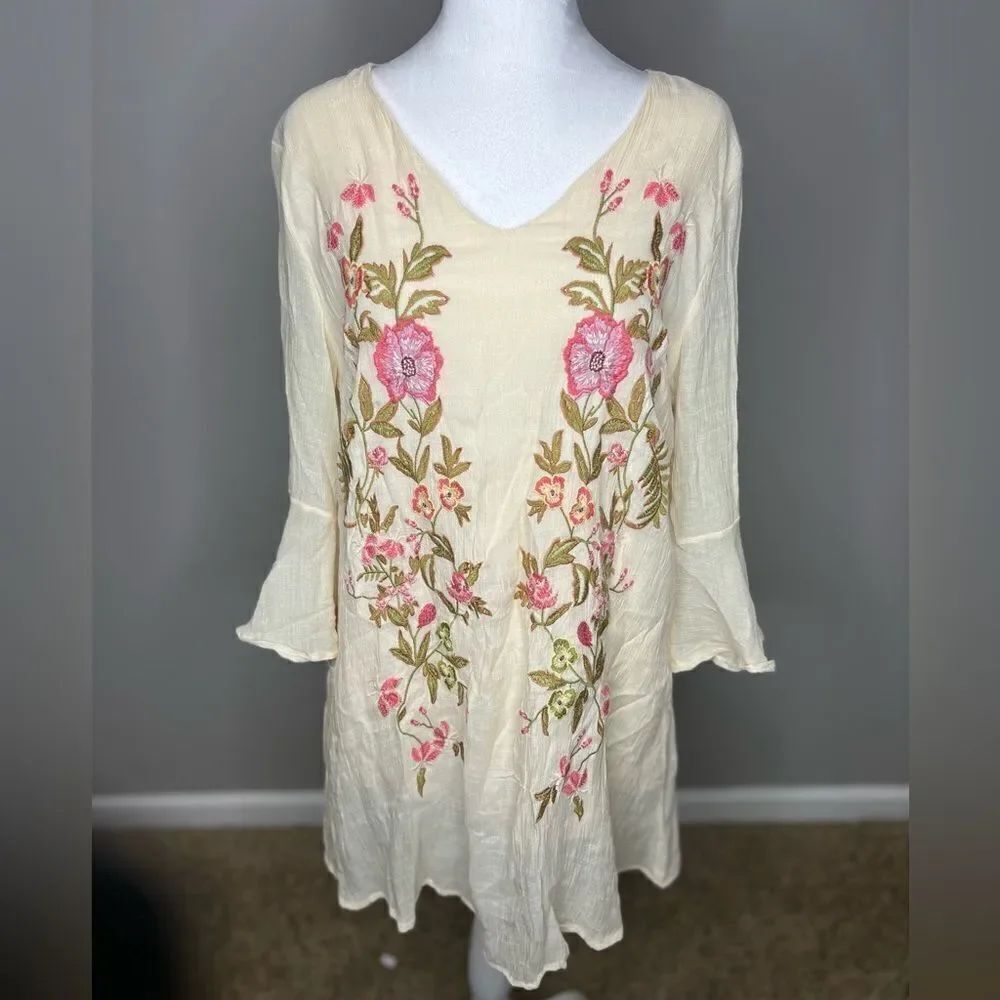 Umgee embroidered smock dress